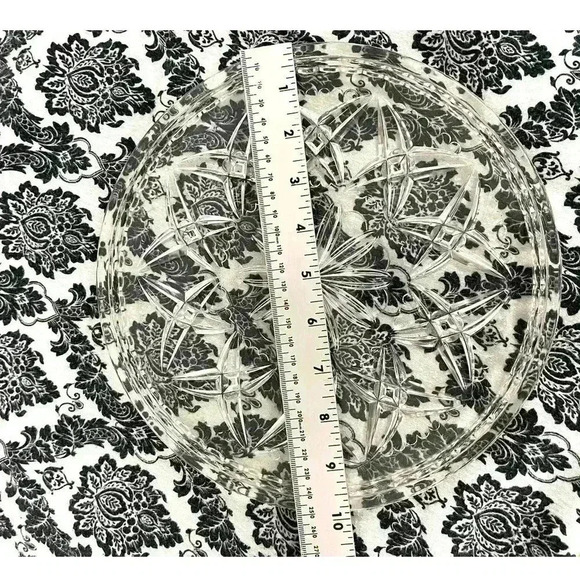 VTG Round Clear Glass Serving Platter 10" - Picture 3 of 9
